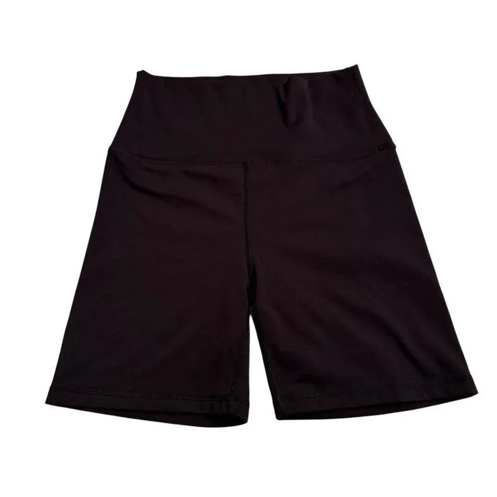 SET Active Women's Shorts Stretch Athletic Biker Shorts Size M Black Activewear